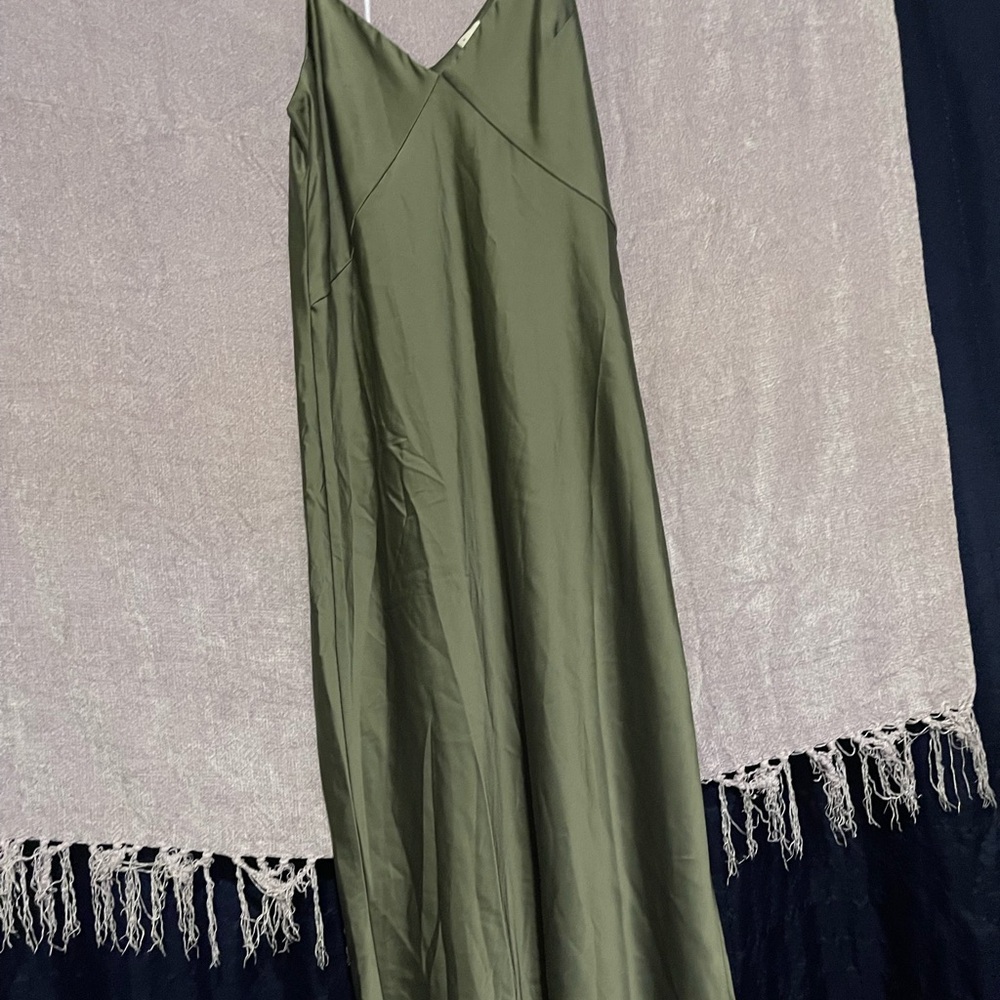 A New Day Green Sleeveless Spaghetti Strap Maxi Dress
